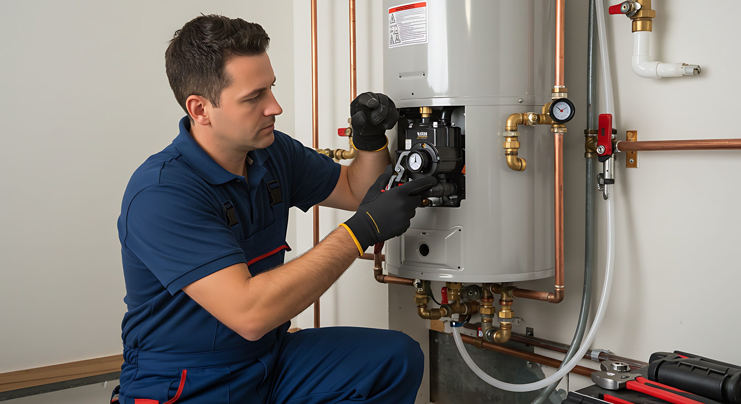 Wartung eines Hausspeicherwarmwassersystems
