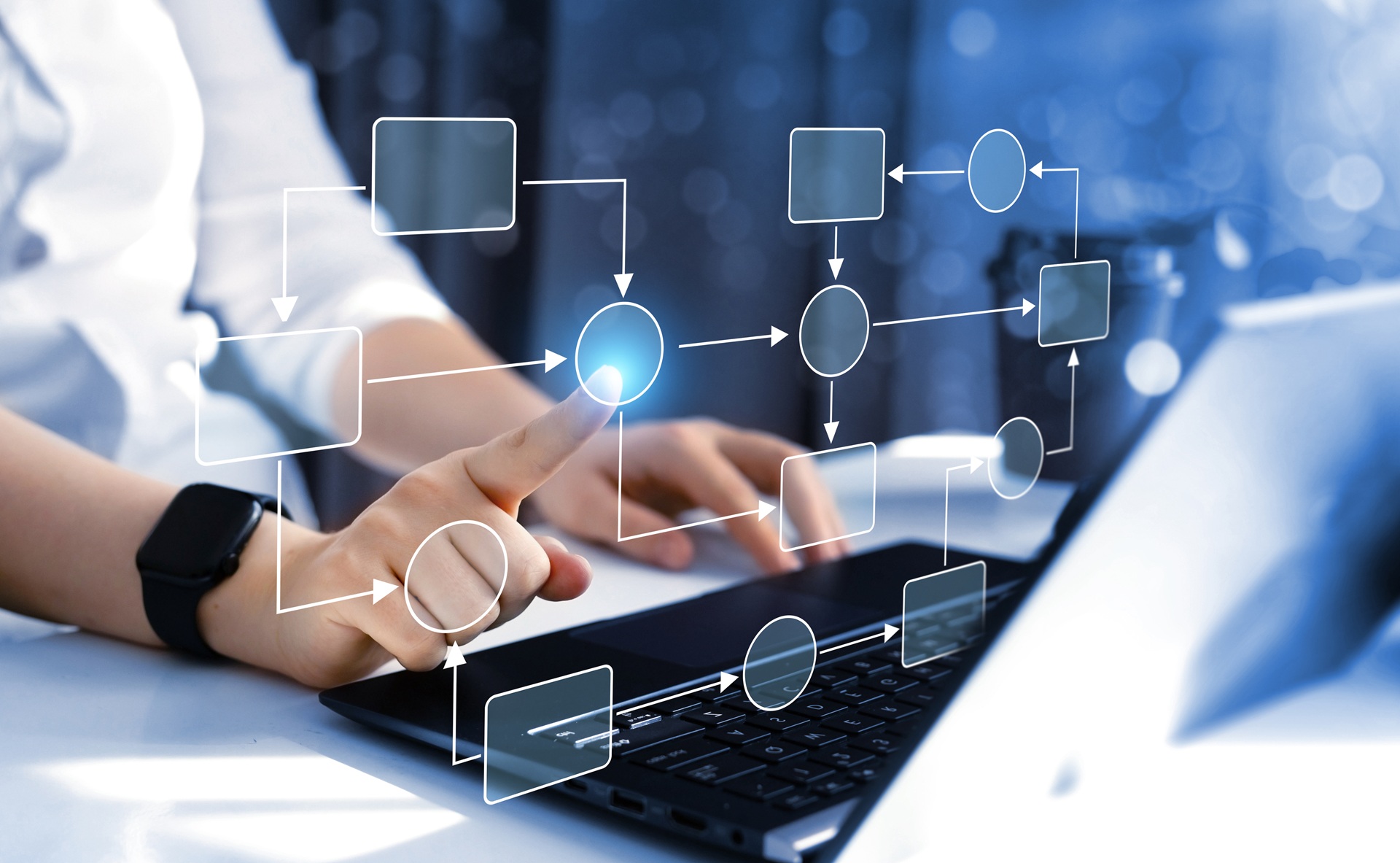 Digitale Prozesssteuerung mit Diagramm | Gebäudereinigung

