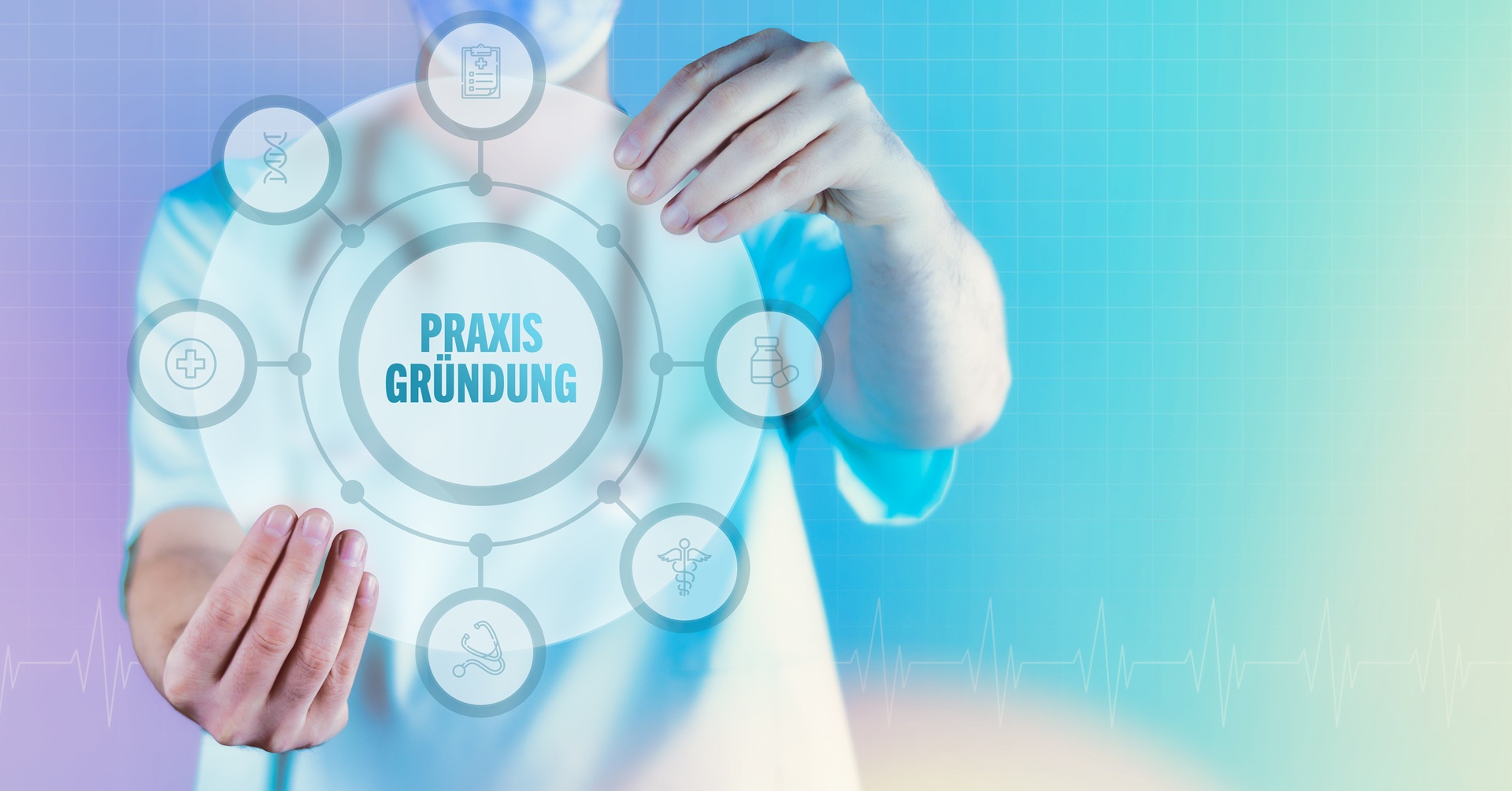 Digitale Grafik zum Thema Praxisgründung | Blutentnahmestuhl