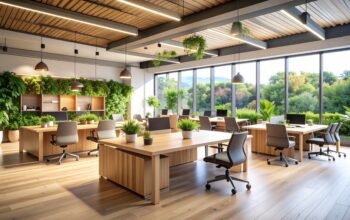 Helles Großraumbüro mit Pflanzen | Übertöpfe